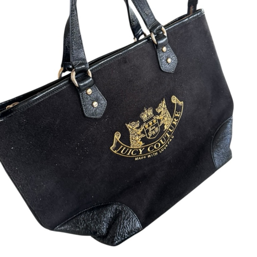 3 HR SALE 🚨 2002 XL Juicy Couture Black Scottie Tote - Picture 2 of 12